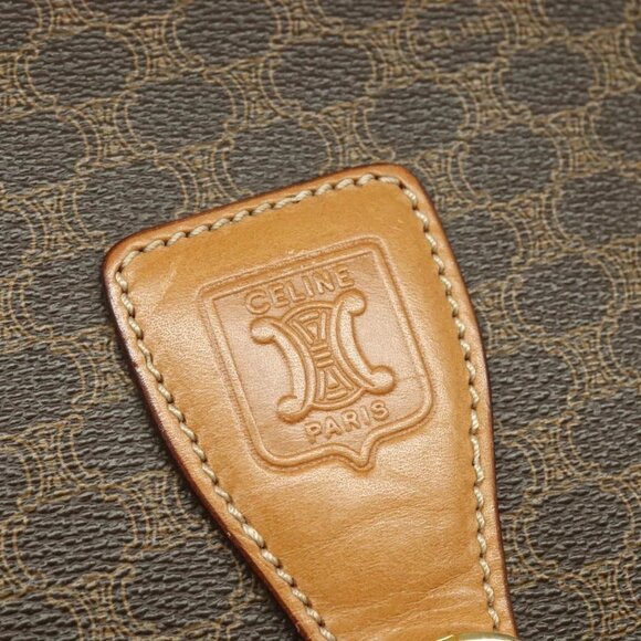 CELINE Macadam Canvas Shoulder Bag PVC Leather Brown Gold Auth 119835 - Picture 12 of 16